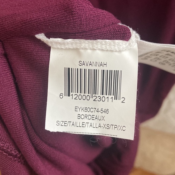 BCBGMAXAZRIA Savannah Cut Out Dress NWT $118 sz XS Bordeaux - Picture 10 of 12